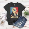 Merica George Washington 4Th Of July Usa Flag Funny American Gift Women T-shirt Unique Gifts