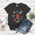 Outer Space 5 Years Old 5Th Birthday Boys Planets Astronaut Women T-shirt Unique Gifts