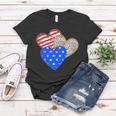 Patriotic Leopard Print Stars And Stripes Hearts Women T-shirt Unique Gifts
