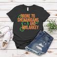 Prone To Shenanigans And Malarkey St Pattys Day Women T-shirt Personalized Gifts