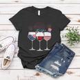 Red White And Blue Wine Glass 4Th Of July Women T-shirt Unique Gifts