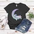 Relaxing Astronaut On The Moon Women T-shirt Unique Gifts