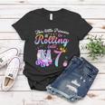 Roller Skate 7Th Birthday Shirt 7 Year Old Girl Party Outfit Women T-shirt Unique Gifts