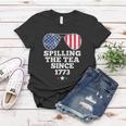 Spilling The Tea Since 1773 Funny 4Th Of July American Flag Women T-shirt Unique Gifts