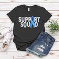 Support Squad Colon Cancer Awareness Blue Ribbon Tshirt Women T-shirt Unique Gifts