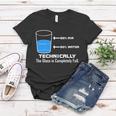 Technically The Glass Is Completely Full Funny Science Women T-shirt Unique Gifts