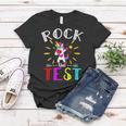 Testing Day Teacher Rock The Test Teaching Students Teachers Women T-shirt Funny Gifts