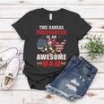 This Kansas Firefighter Is An Awesome Dad Women T-shirt Unique Gifts