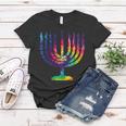 Tie Dye Menorah Hanukkah Chanukah Women T-shirt Unique Gifts