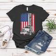 Trucker Trucker Best Truckin Dad Ever Usa Flag Driver Fathers Day _ Women T-shirt Funny Gifts