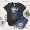 Trust In The Force American Blue Lightsaber Police Flag Tshirt Women T-shirt Unique Gifts