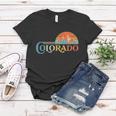 Vintage Colorado Retro Colors Sun Mountains Women T-shirt Unique Gifts