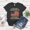 Vintage Usa Flag Defend America Defund Politicians Women T-shirt Unique Gifts