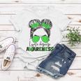 Lyme Disease Awareness Messy Hair Bun For Girl  Women T-shirt