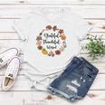 Autumn Wreath Grateful Thankful Blessed Fall Gift Women T-shirt Funny Gifts