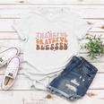 Fall Retro Thankful Grateful Blessed Thanksgiving Quotes Autumn Gift Women T-shirt Funny Gifts