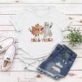 Fall Vibes Leaf And Boo Women T-shirt Funny Gifts