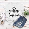 Funny Captain Wife Dibs On The Captain Quote Anchor Sailing  V2 Women T-shirt Personalized Gifts