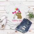 Kids 7 Year Old Cool Cute Sloth Balloons 7Th Birthday Girls Party Women T-shirt Personalized Gifts