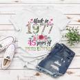 Made In 1977 Floral 45 Year Old 45Th Birthday Gifts Women Women T-shirt Funny Gifts