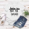 Pray For Chicago Encouragement Distressed Women T-shirt Funny Gifts