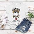 Womens Born In July Birthday Gift Leopard July Girl Women T-shirt Personalized Gifts