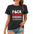 Funny Anti Biden Fjb Bareshelves Anti Liberal Biden Sucks Women T-shirt