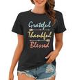 Grateful Thankful Blessed Colorful Thanksgiving Tshirt Women T-shirt