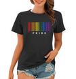 Lgbt Gay Barcode Support Lgbtq Ally Rainbow Pride Gay Flag Women T-shirt