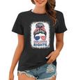 Messy Bun American Flag Stars Stripes Reproductive Rights Meaningful Gift V2 Women T-shirt