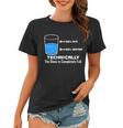 Technically The Glass Is Completely Full Funny Science Women T-shirt