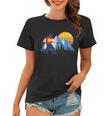 Vintage Bigfoot Colorado Flag Retro Sun Mountains Women T-shirt