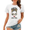Womens Born In July Birthday Gift Leopard July Girl Women T-shirt