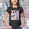 10Th Birthday Dolphin Fan Funny 10 Years Old Girl Youth T-shirt