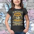 18 Year Old Gifts Vintage 2004 Limited Edition 18Th Birthday V2 Youth T-shirt