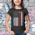 Firefighter Retro American Flag Firefighter Dad 4Th Of July Fathers Day Youth T-shirt
