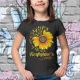 Firefighter Sunflower Love My Life As A Firefighters Wife Youth T-shirt