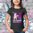 4 Years Old Unicorn Flossing 4Th Birthday Girl Youth T-shirt