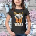 40Th Birthday Cheers & Beers To 40 Years Youth T-shirt