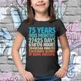 75 Years Of Being Awesome Birthday Time Breakdown Tshirt Youth T-shirt