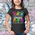 Autism Strong Love Support Educate Advocate Youth T-shirt