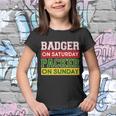 Badger On Saturday Packer On Sunday Tshirt Youth T-shirt