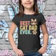 Best Cat Dad Ever Vintage Colors Tshirt Youth T-shirt