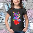 Colorful Cat Full Of Love Kitten Lovers Youth T-shirt