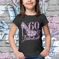 Fabulous & 60 Sparkly Shiny Heel 60Th Birthday Tshirt Youth T-shirt