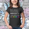 Fabulous Glitter And Rainbows Funny Gay Pride Tshirt Youth T-shirt