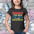 Funny Grandpa Man Myth The Bad Influence Tshirt Youth T-shirt