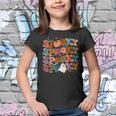 Funny Halloween Vibes Retro Spooky Ghost Boo Spooky Season Youth T-shirt