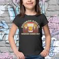 Funny Vintage Retro Bourbon Goes In Wisdom Comes Out Youth T-shirt