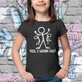 Funny Yes I Work Out Parents And Kids Tshirt Youth T-shirt